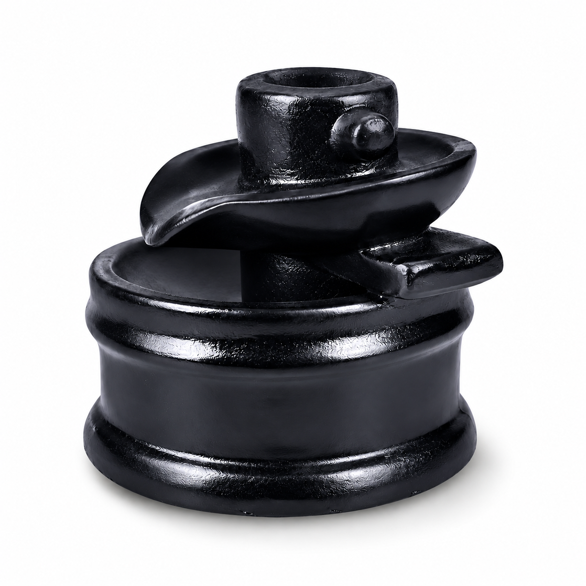 Maalgoody Black Shiv Backflow Incense Holder | Cone Burner with 12 Free Backflow Cones | Black