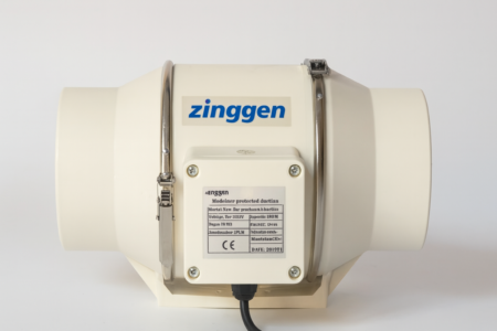 Zinggen Mixed Flow Inline Duct Fan 180M - 6" Ventilation Exhaust Fan for HVAC, Grow Rooms & Bathrooms