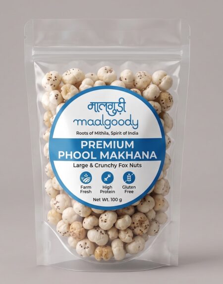 MAALGOODY Premium Phool Makhana 100 g | Large Crunchy Fox Nuts | Healthy Gluten Free Snack